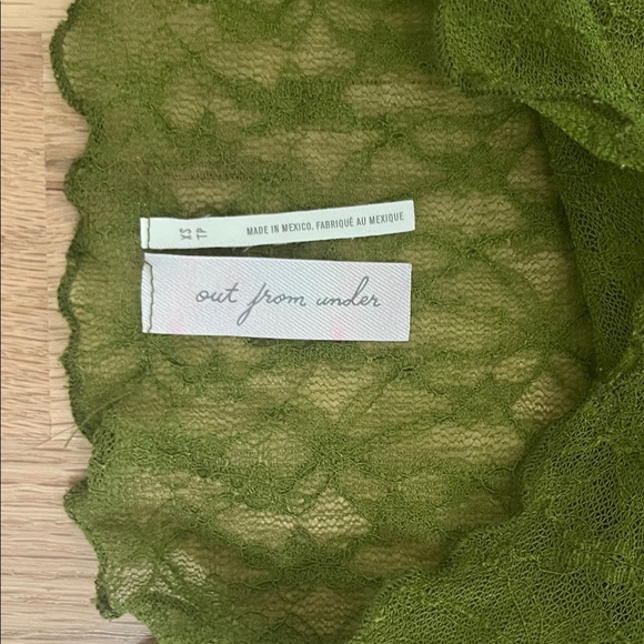 Urban Outfitters Green Sheer Lace Top - Picture 2 of 6